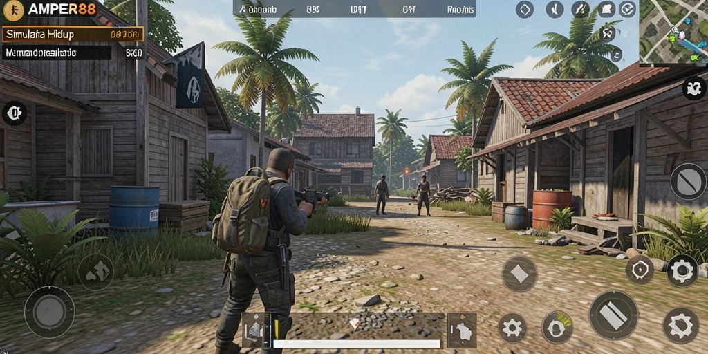 Tampilan gameplay AMPER88 yang realistis dan interaktif.