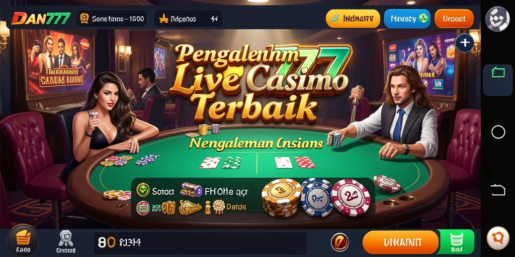 Tampilan gameplay mendebarkan dari aplikasi Live Casino DAN777.