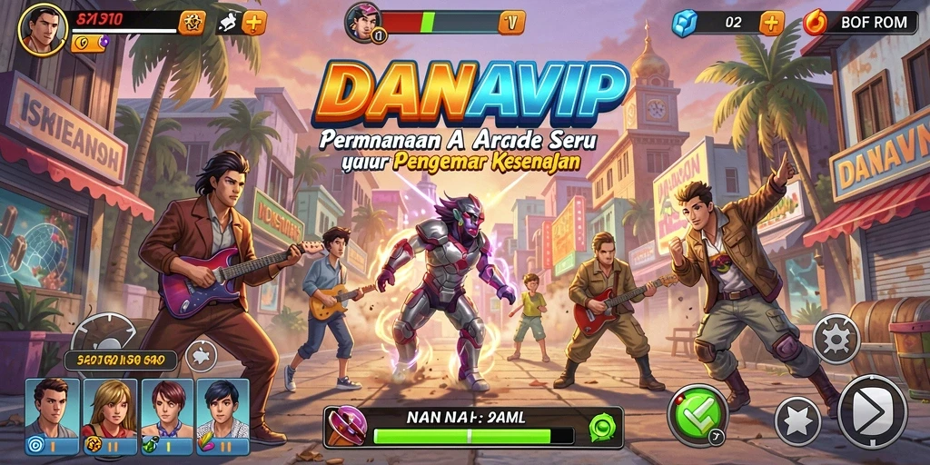 Tampilan gameplay seru dan menantang dalam DANAVIP.