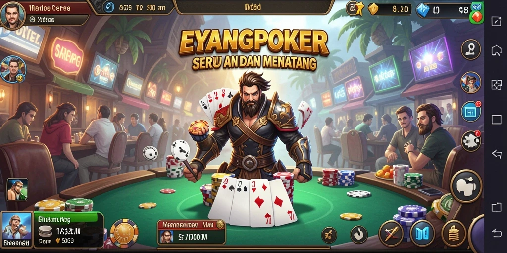 Tampilan gameplay <strong>EYANGPOKER</strong> yang mendebarkan dan penuh aksi.