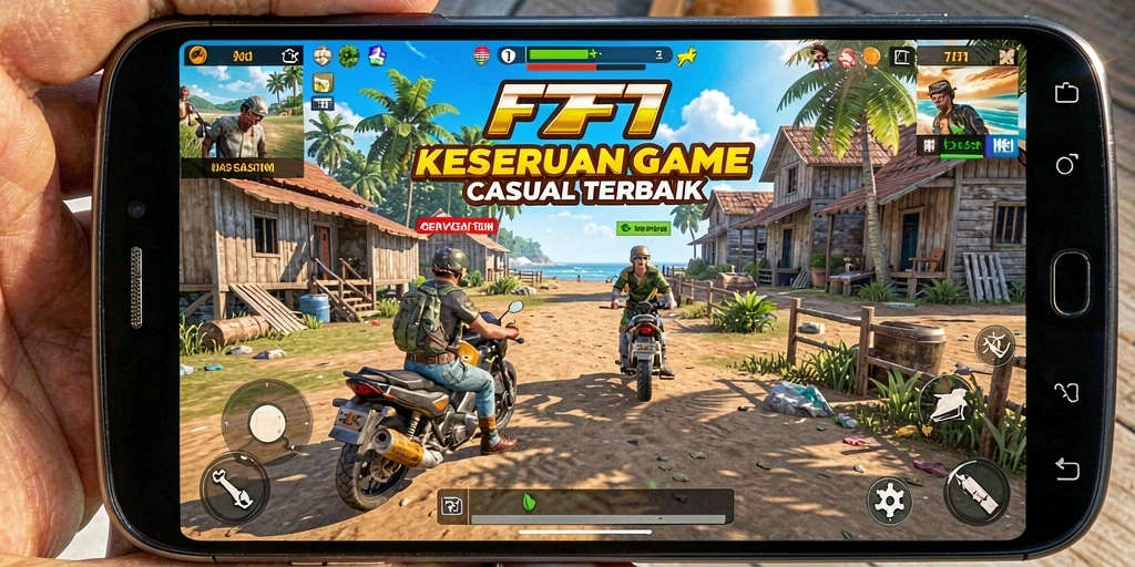 Screenshot gameplay F7F7 dengan grafis cerah dan karakter lucu.