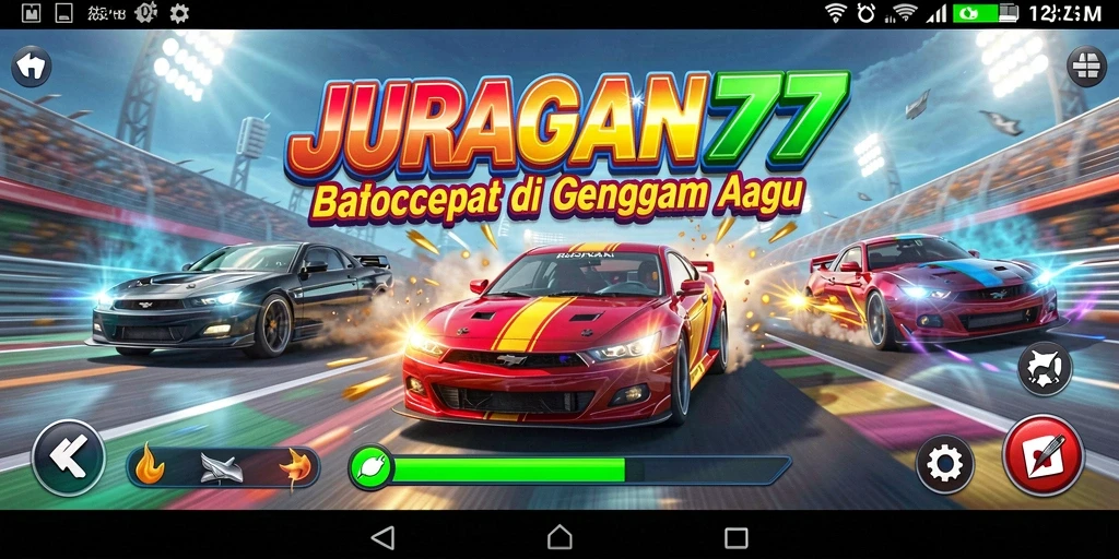 Tampilan gameplay menarik dari <strong>JURAGAN77</strong> yang memacu adrenalin balapan.
