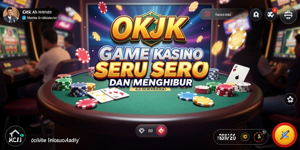 Tampilan gameplay dinamis di OKJK yang penuh warna.