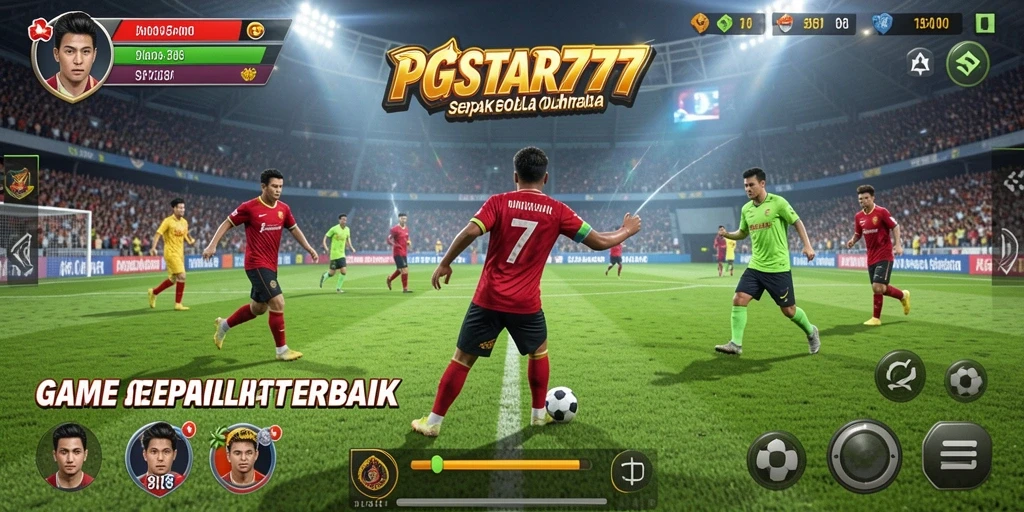 Tampilan gameplay menarik dari PGSTAR777 dengan aksi sepak bola yang mendebarkan.