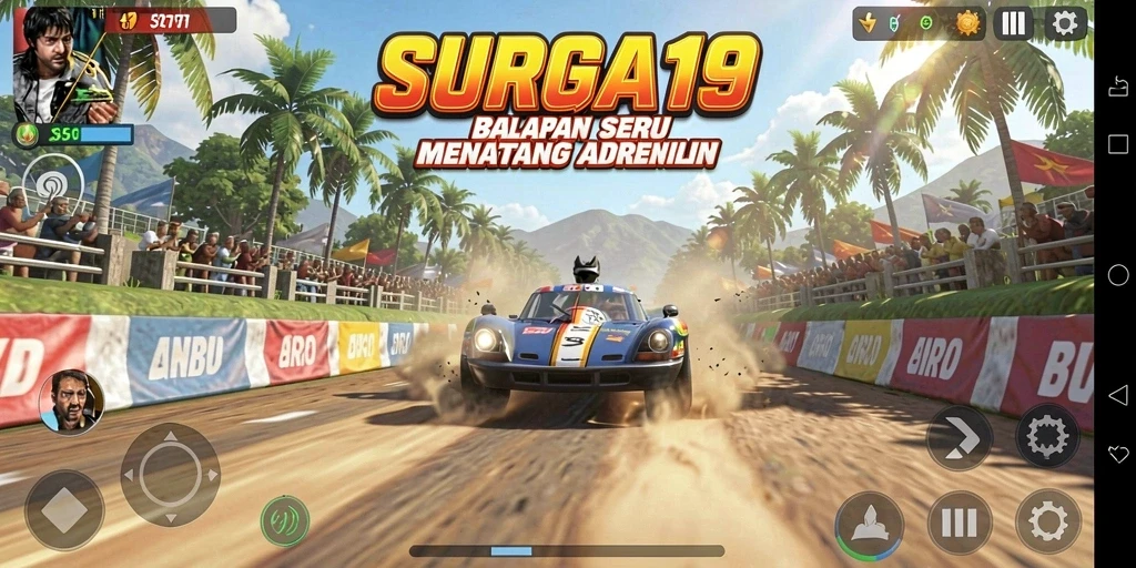 Tampilan gameplay Racing seru di SURGA19.